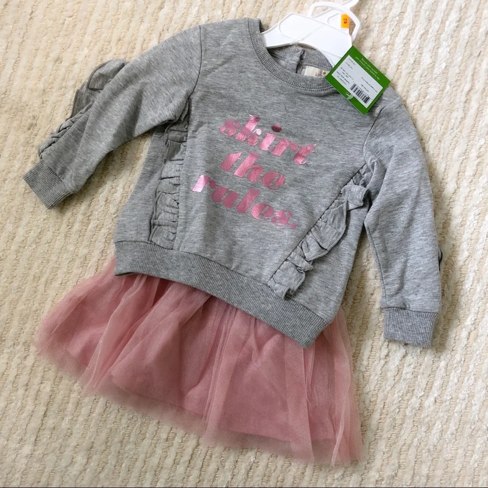 NWT Kate Spade infant Skirt the Rules set